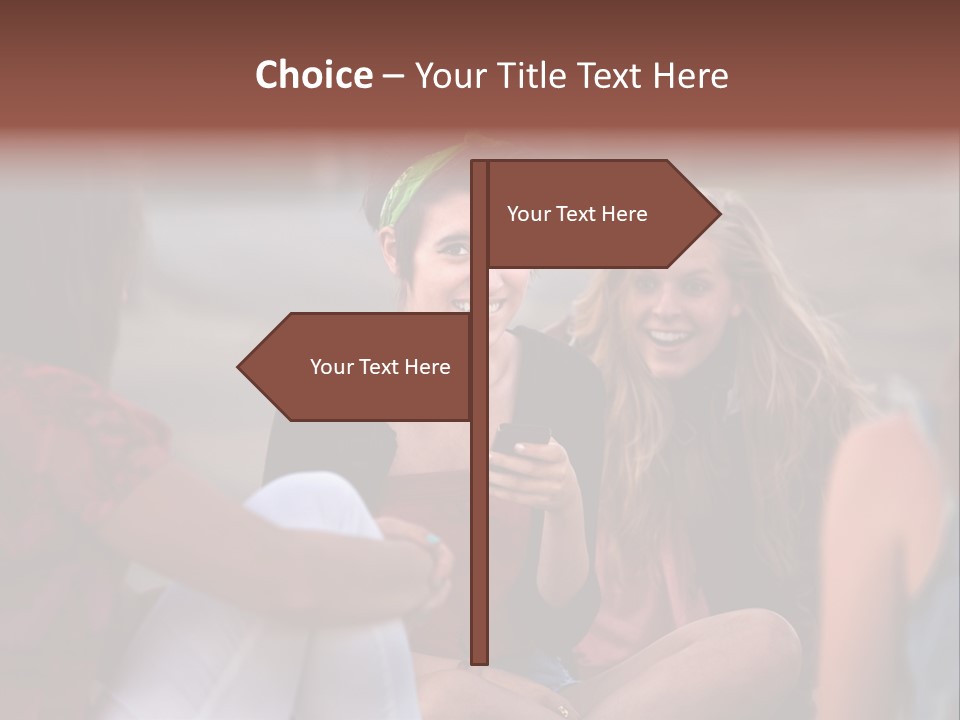 Female Friendship Talking PowerPoint Template