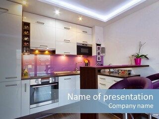 White Condo Sink PowerPoint Template