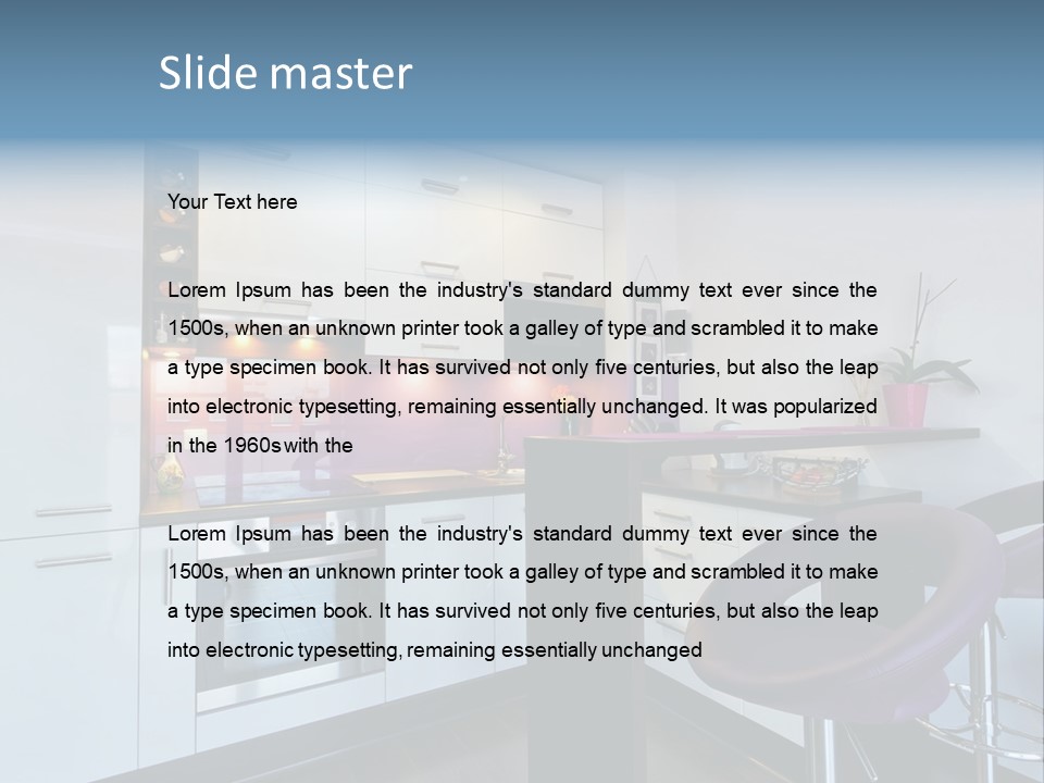 White Condo Sink PowerPoint Template