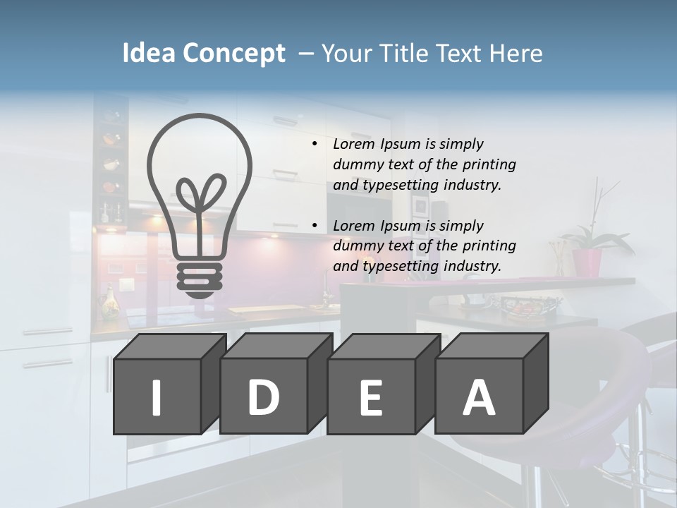 White Condo Sink PowerPoint Template