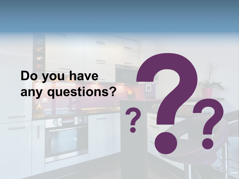 White Condo Sink PowerPoint Template