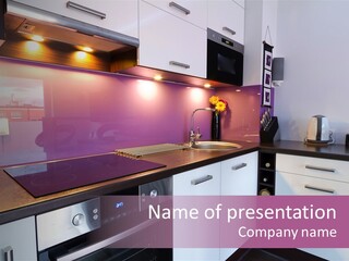 Indoor Light Kitchen PowerPoint Template