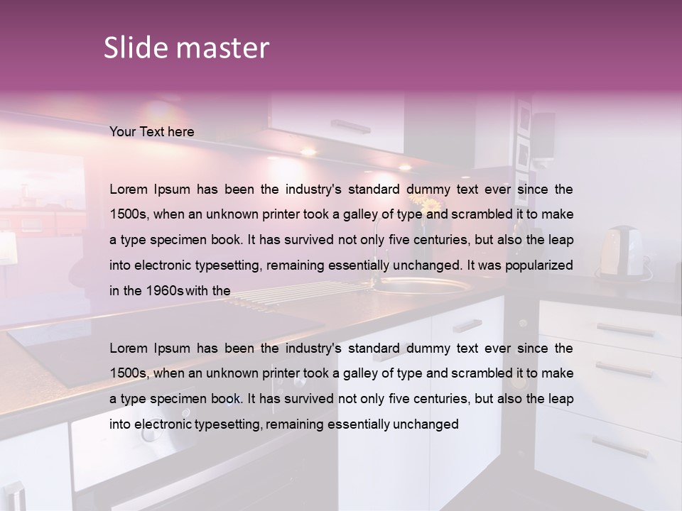 Indoor Light Kitchen PowerPoint Template