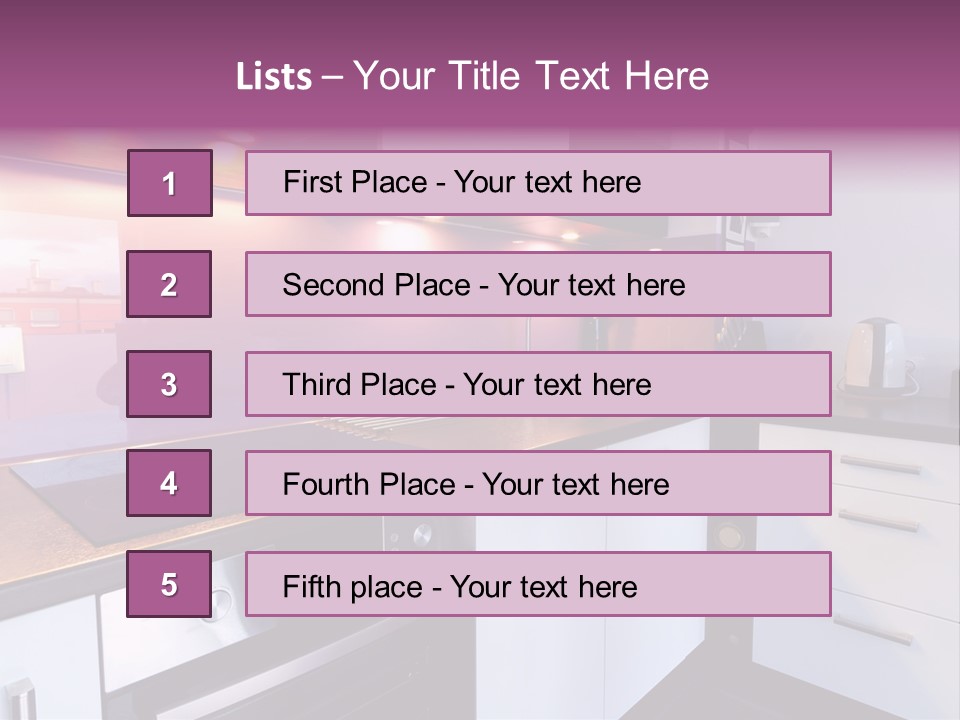 Indoor Light Kitchen PowerPoint Template