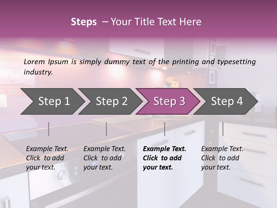 Indoor Light Kitchen PowerPoint Template