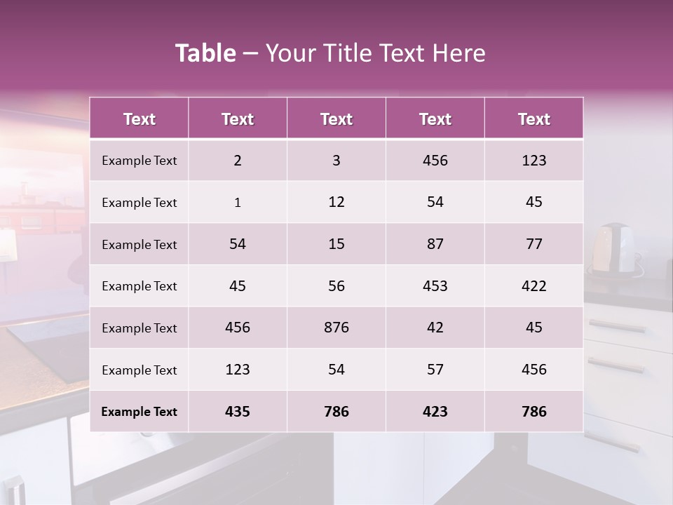 Indoor Light Kitchen PowerPoint Template