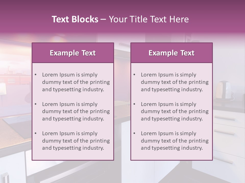 Indoor Light Kitchen PowerPoint Template