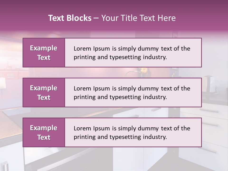 Indoor Light Kitchen PowerPoint Template