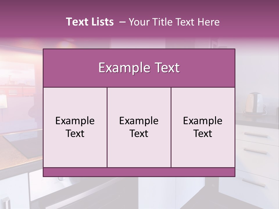 Indoor Light Kitchen PowerPoint Template