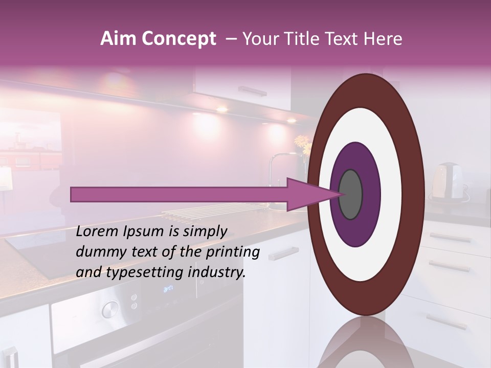 Indoor Light Kitchen PowerPoint Template