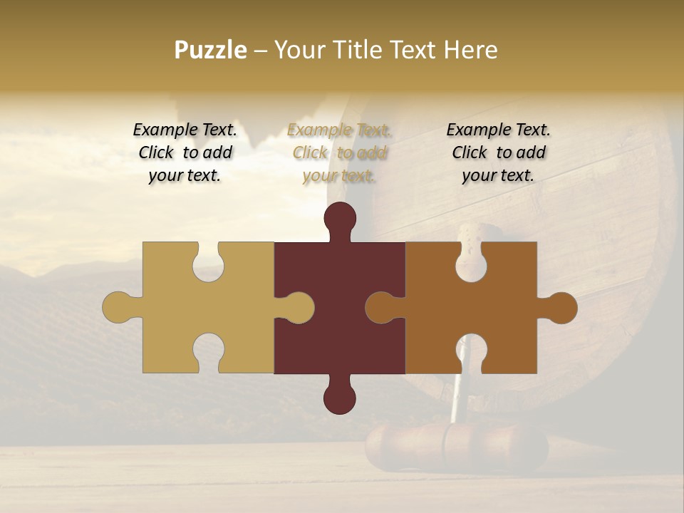 Nobody Wood Keg PowerPoint Template