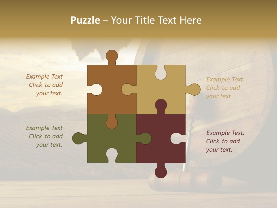 Nobody Wood Keg PowerPoint Template