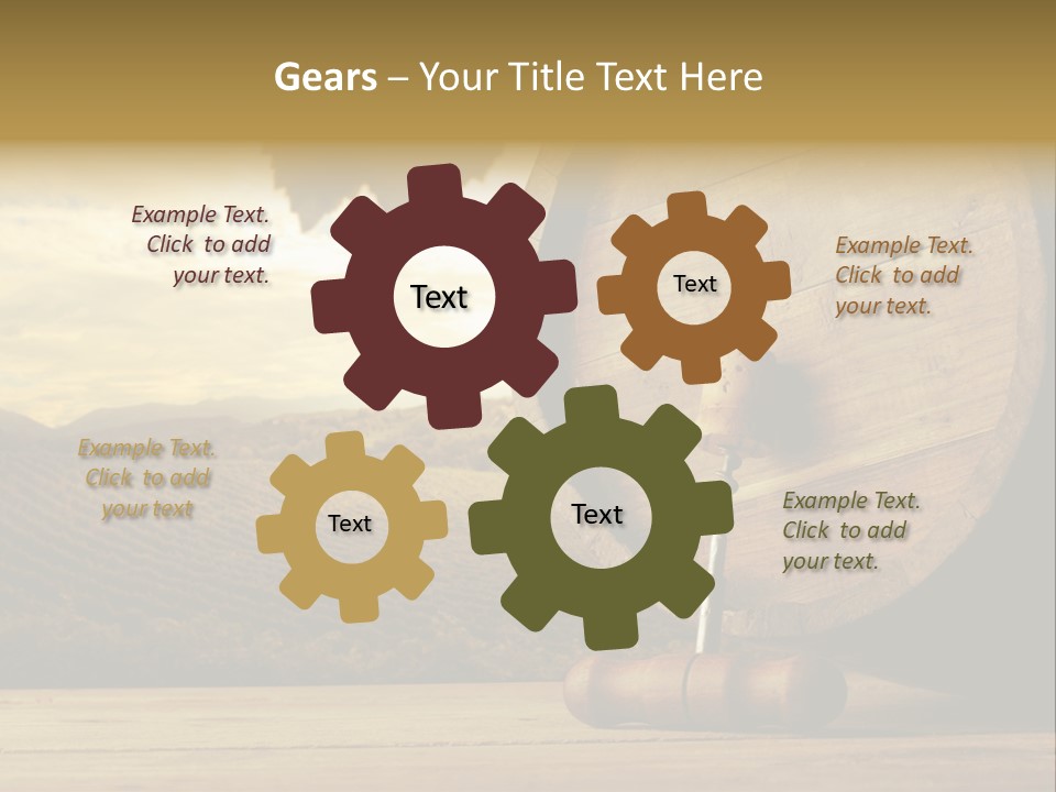 Nobody Wood Keg PowerPoint Template