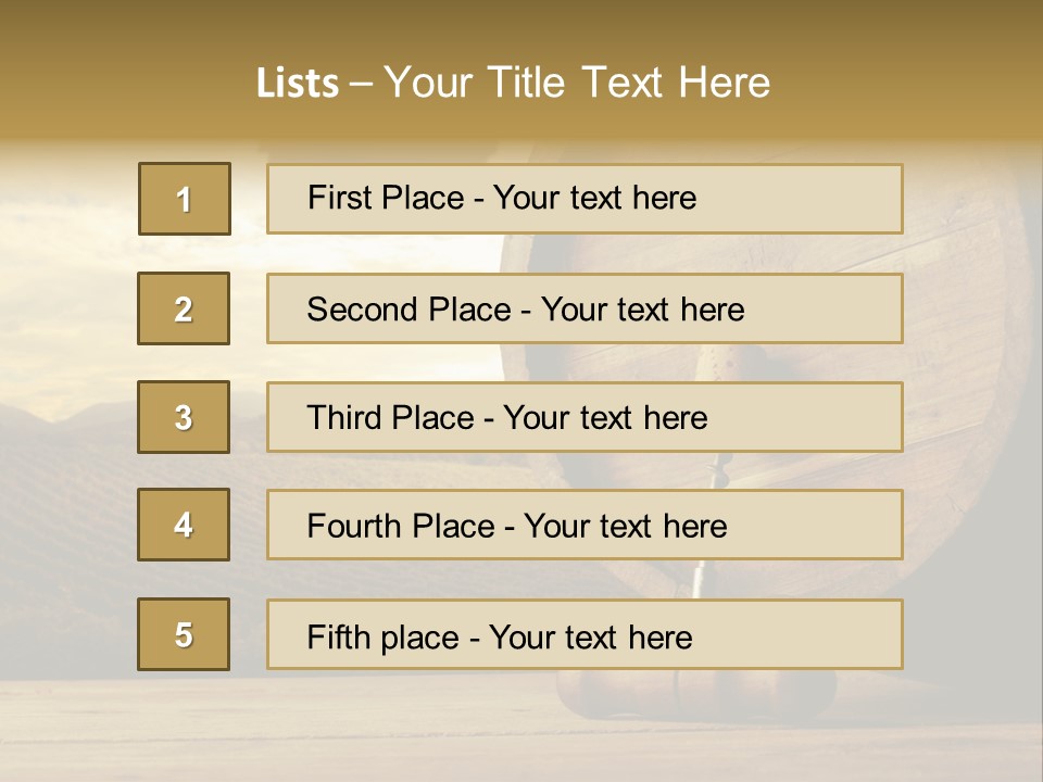 Nobody Wood Keg PowerPoint Template