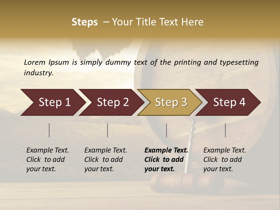 Nobody Wood Keg PowerPoint Template