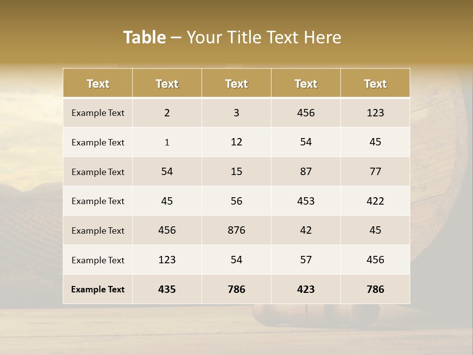 Nobody Wood Keg PowerPoint Template