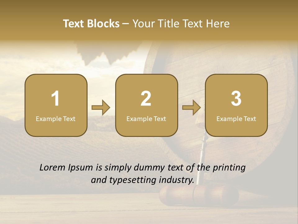 Nobody Wood Keg PowerPoint Template