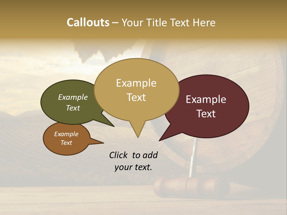 Nobody Wood Keg PowerPoint Template