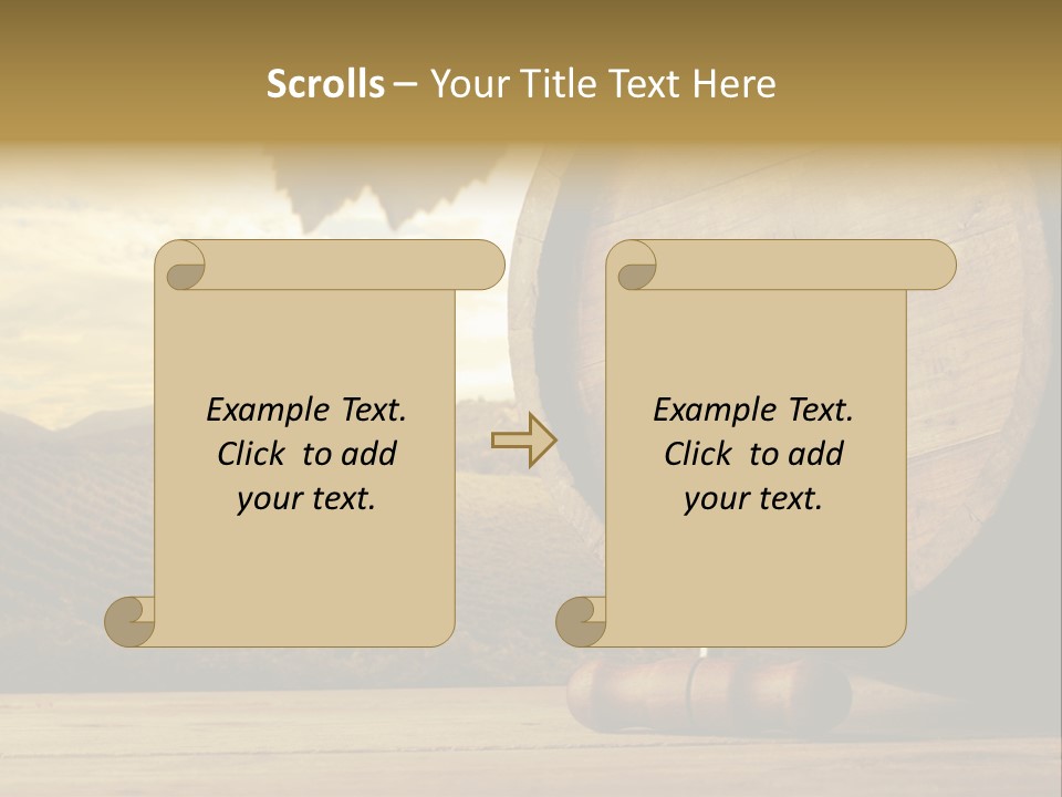 Nobody Wood Keg PowerPoint Template
