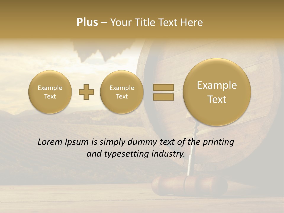 Nobody Wood Keg PowerPoint Template
