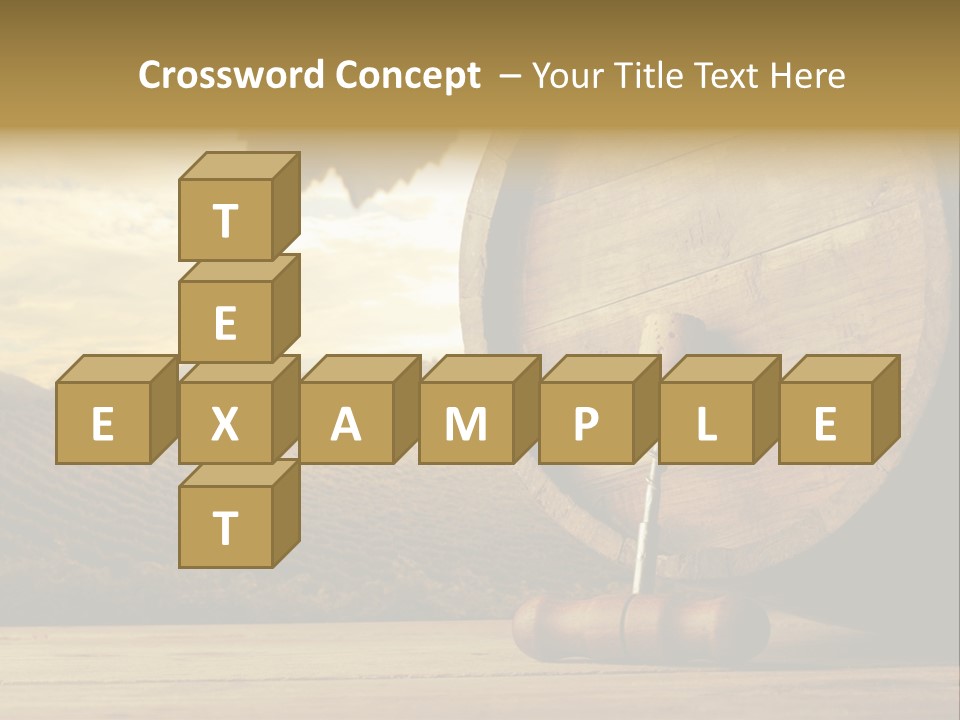 Nobody Wood Keg PowerPoint Template