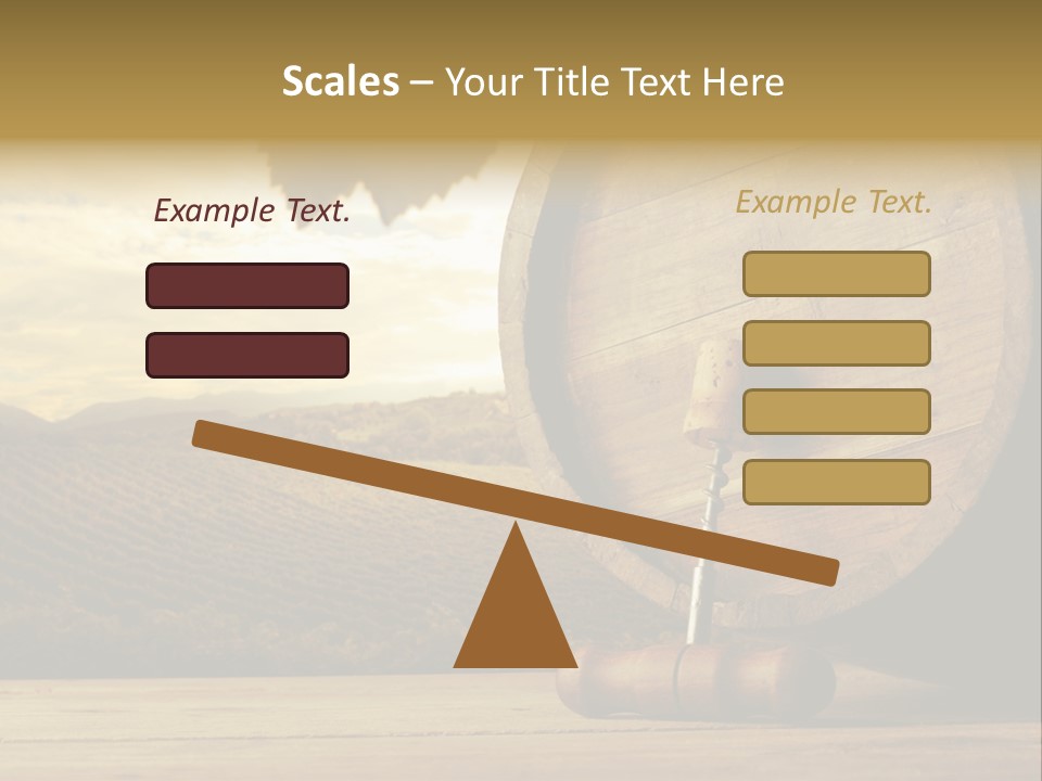 Nobody Wood Keg PowerPoint Template