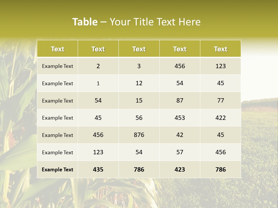 Field Sky Garden PowerPoint Template