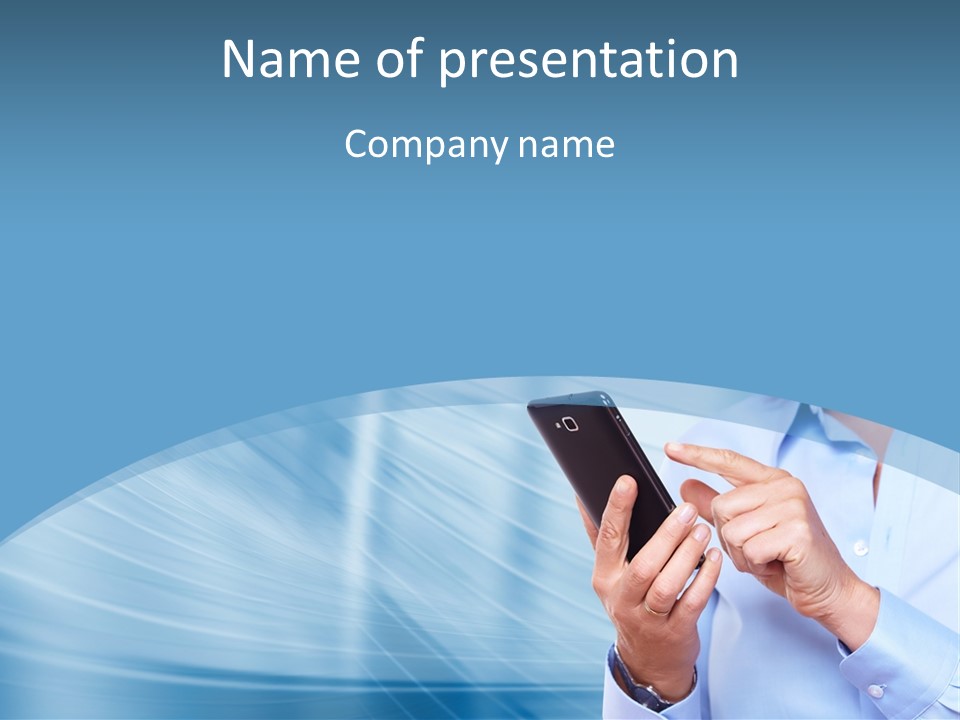 Telephony Woman Technology PowerPoint Template