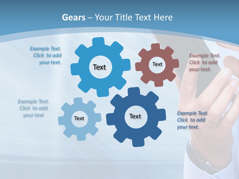 Telephony Woman Technology PowerPoint Template