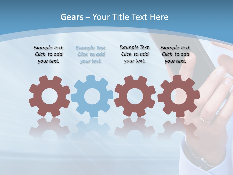 Telephony Woman Technology PowerPoint Template