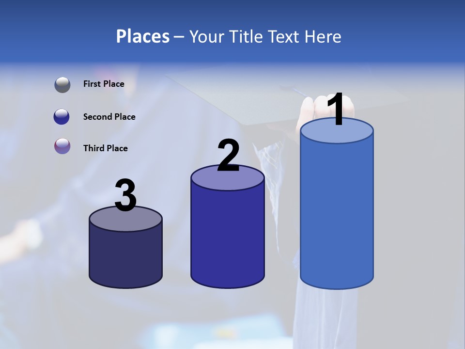 A Person In A Graduation Cap And Gown PowerPoint Template