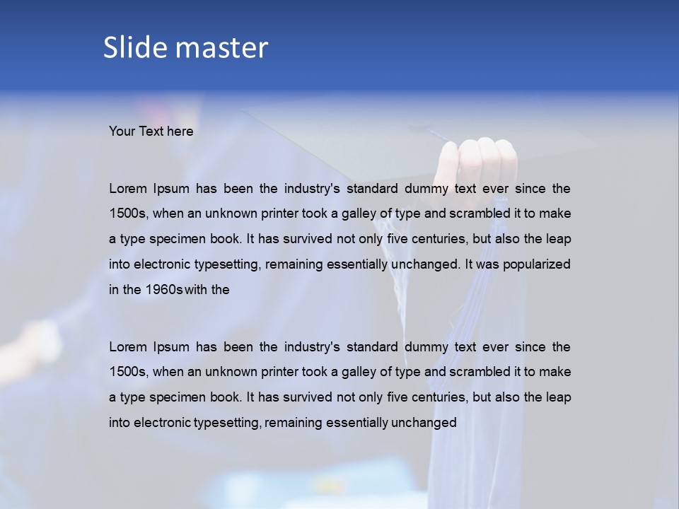 A Person In A Graduation Cap And Gown PowerPoint Template