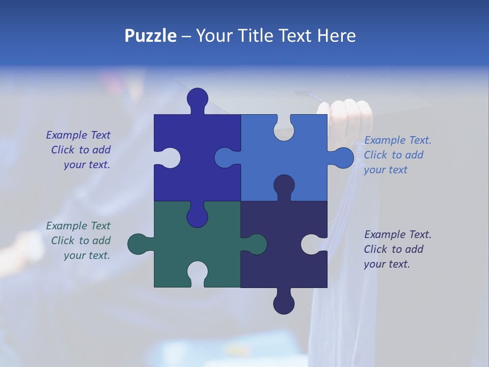 A Person In A Graduation Cap And Gown PowerPoint Template