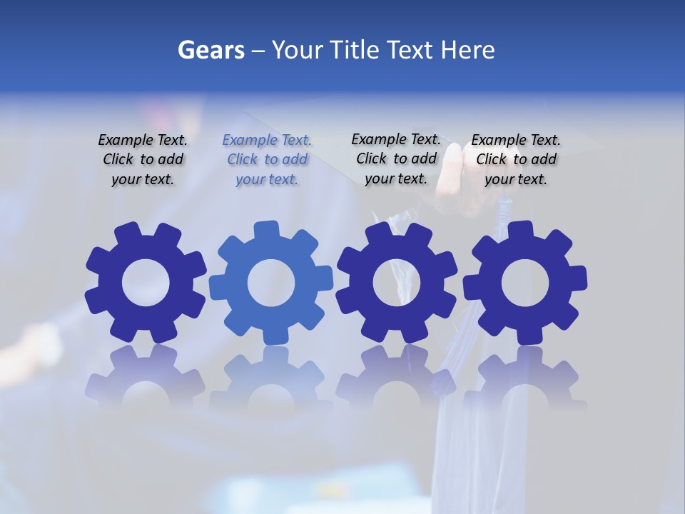 A Person In A Graduation Cap And Gown PowerPoint Template