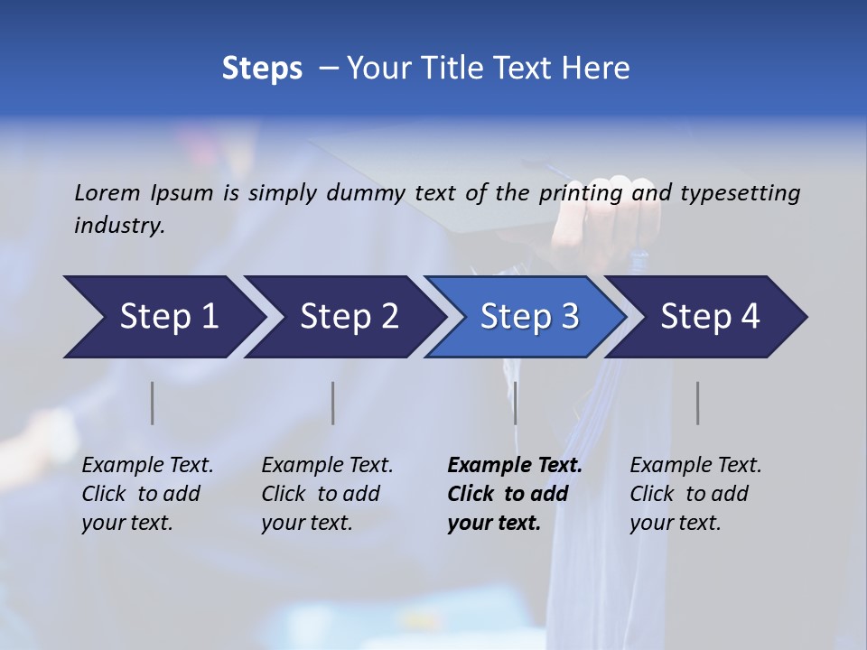 A Person In A Graduation Cap And Gown PowerPoint Template