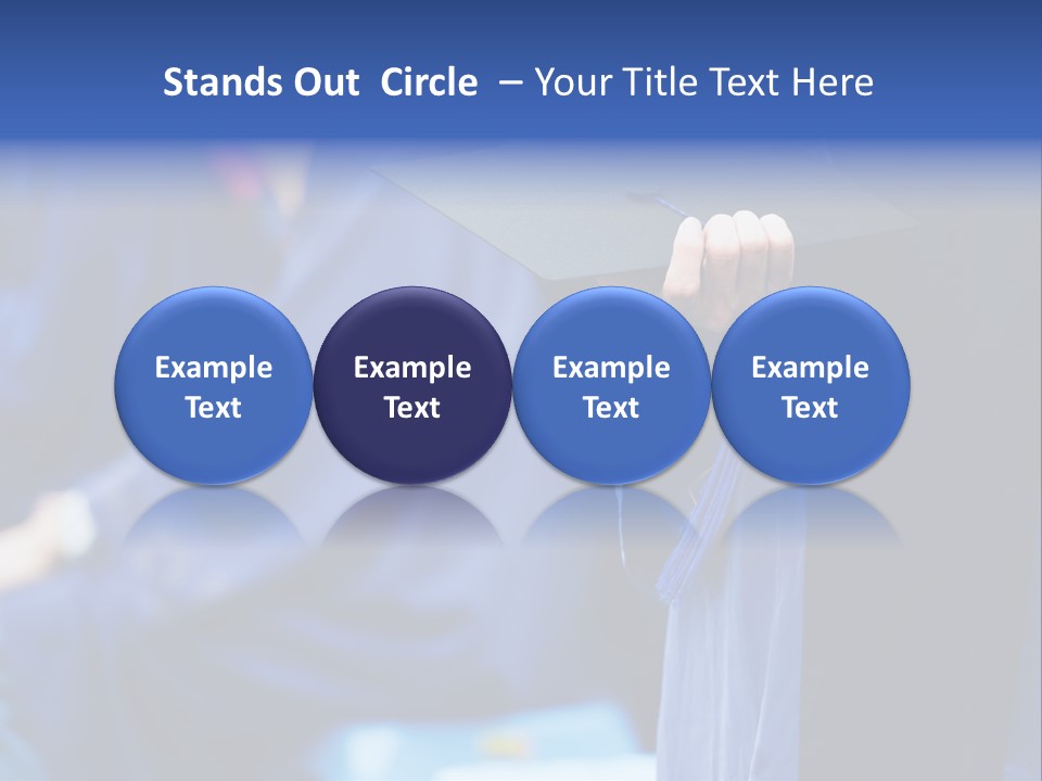 A Person In A Graduation Cap And Gown PowerPoint Template