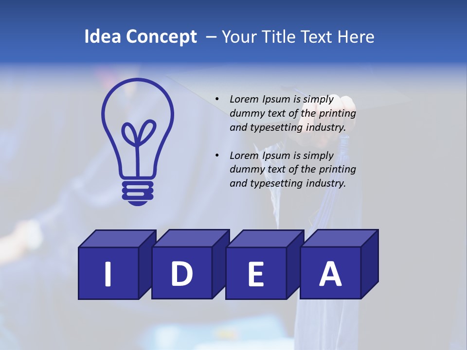 A Person In A Graduation Cap And Gown PowerPoint Template