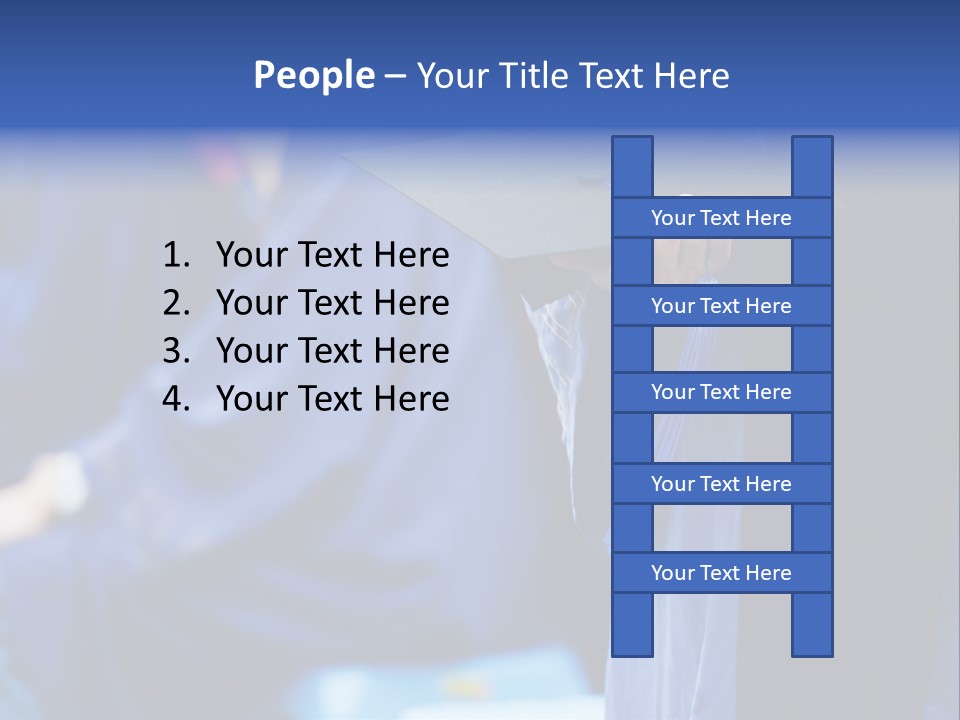 A Person In A Graduation Cap And Gown PowerPoint Template