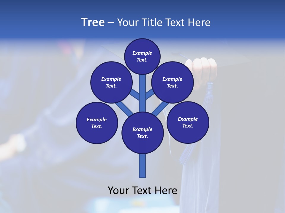 A Person In A Graduation Cap And Gown PowerPoint Template