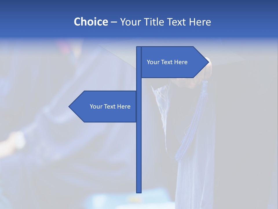 A Person In A Graduation Cap And Gown PowerPoint Template