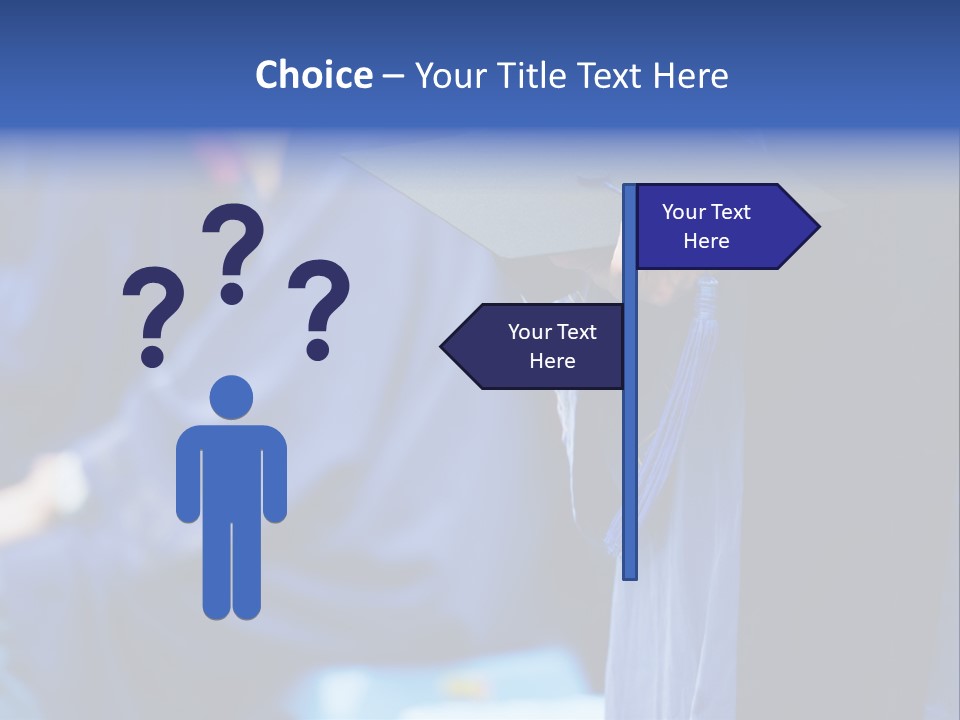 A Person In A Graduation Cap And Gown PowerPoint Template