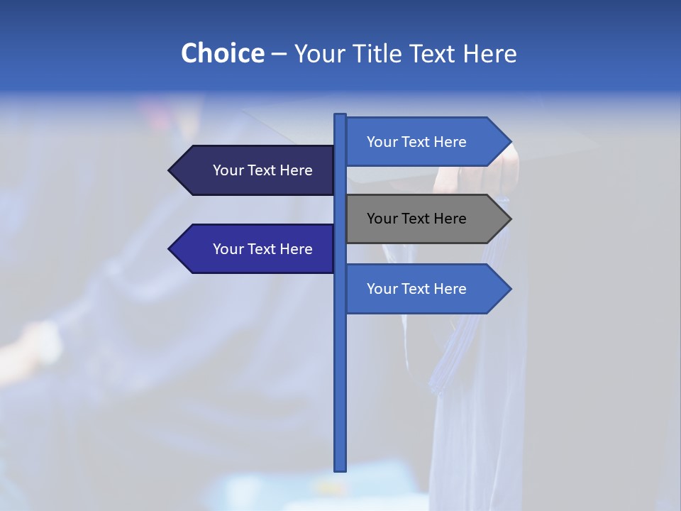 A Person In A Graduation Cap And Gown PowerPoint Template