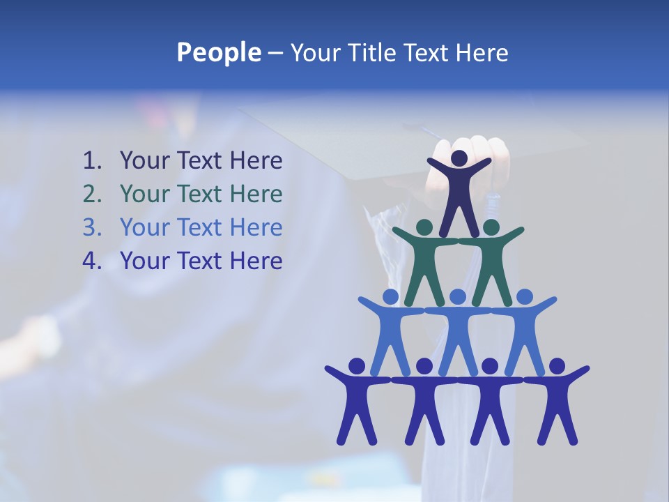 A Person In A Graduation Cap And Gown PowerPoint Template