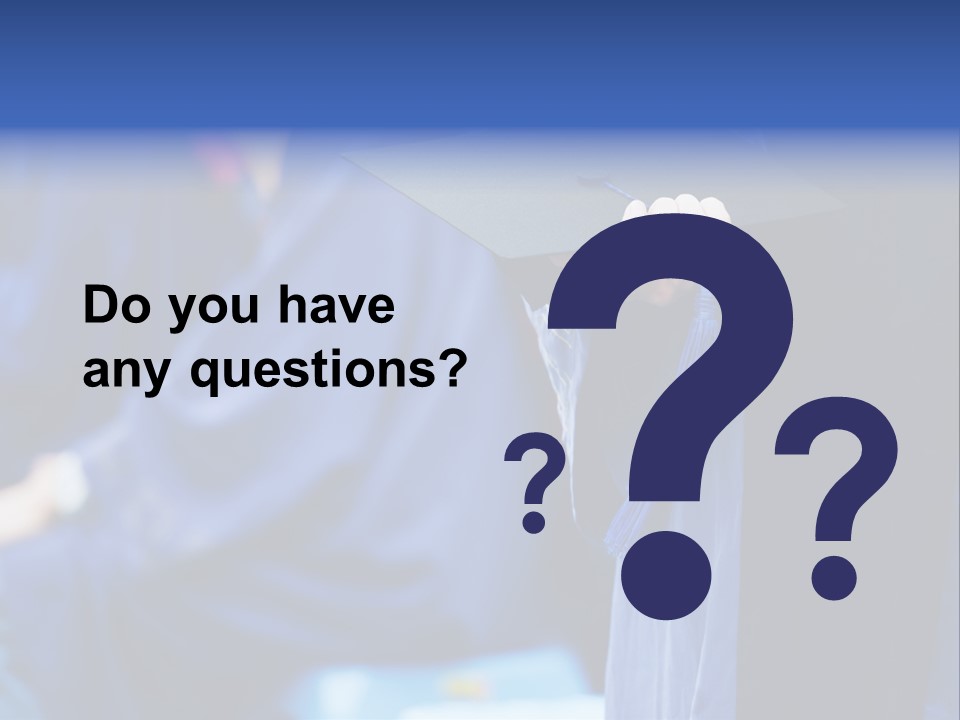 A Person In A Graduation Cap And Gown PowerPoint Template