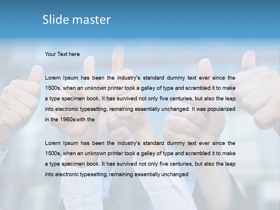 Quantity People Fist PowerPoint Template