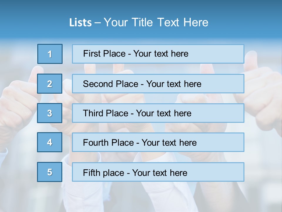 Quantity People Fist PowerPoint Template