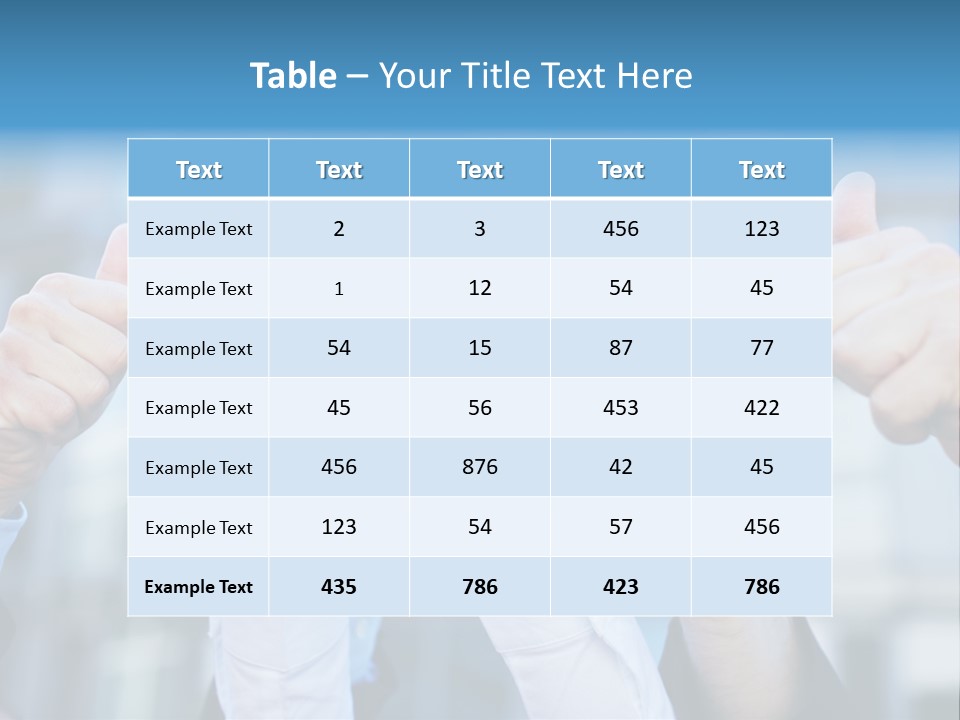 Quantity People Fist PowerPoint Template