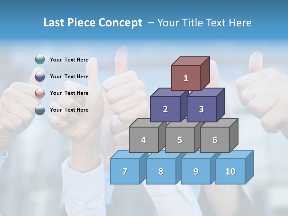 Quantity People Fist PowerPoint Template