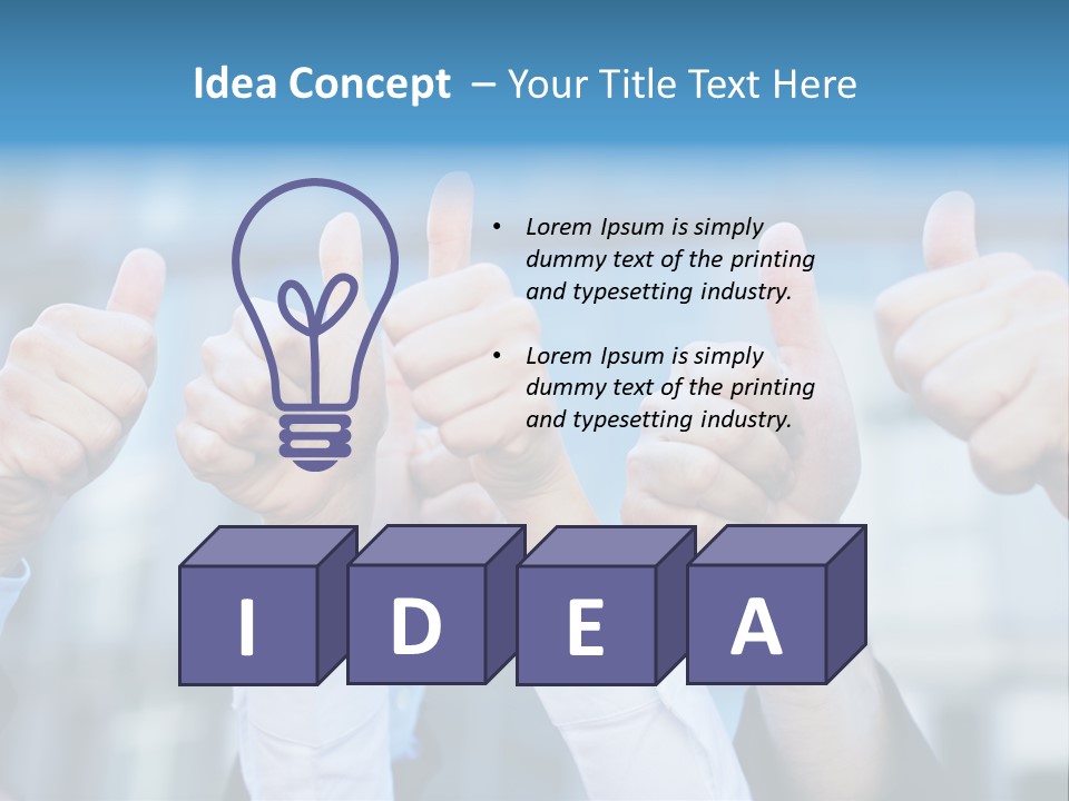 Quantity People Fist PowerPoint Template