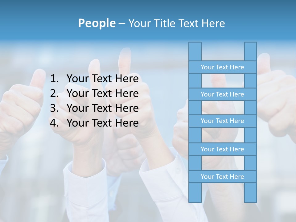 Quantity People Fist PowerPoint Template